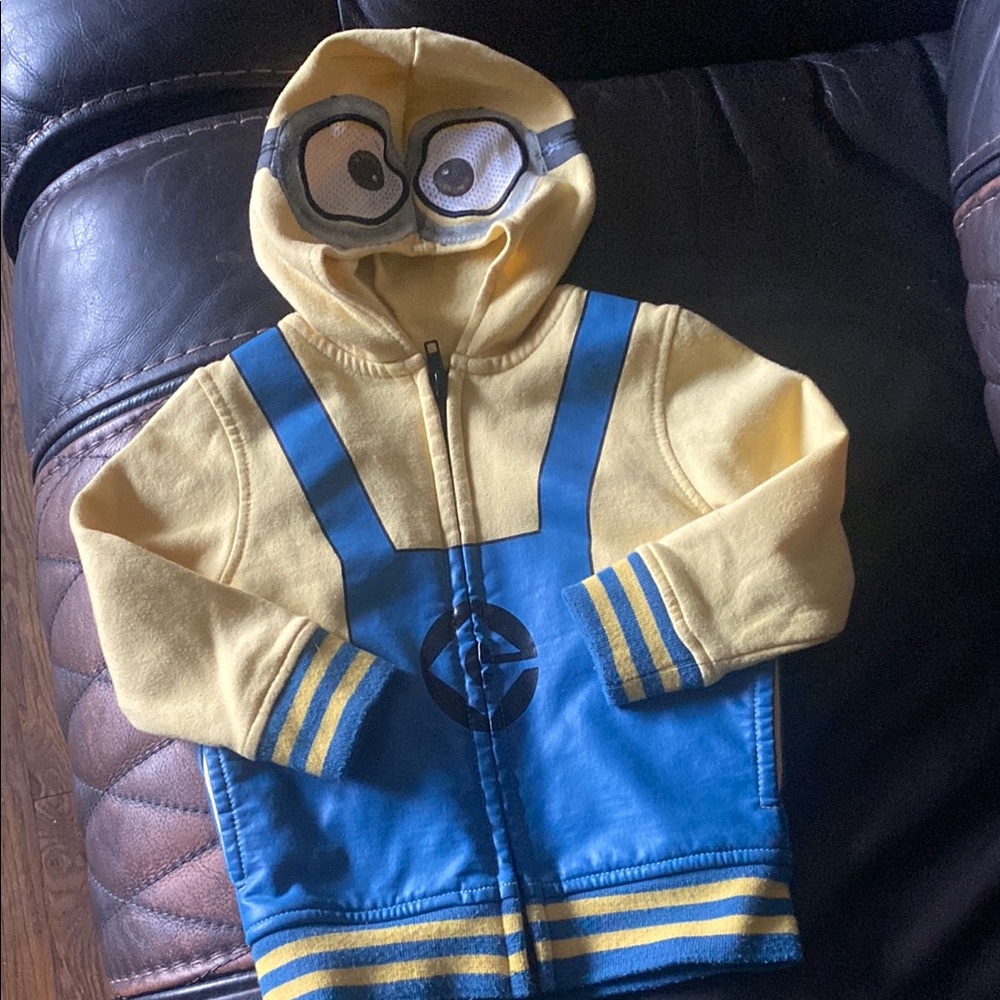 Kids Minion Costume Hoodie - Yellow and Blue